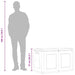 Tuinbox 230 L 96x53x57 cm donkergrijs en zwart