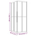 Douchecabine 90x70x180 cm mat ESG