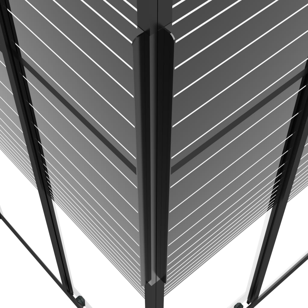 Douchecabine strepen 80x80x180 cm ESG zwart