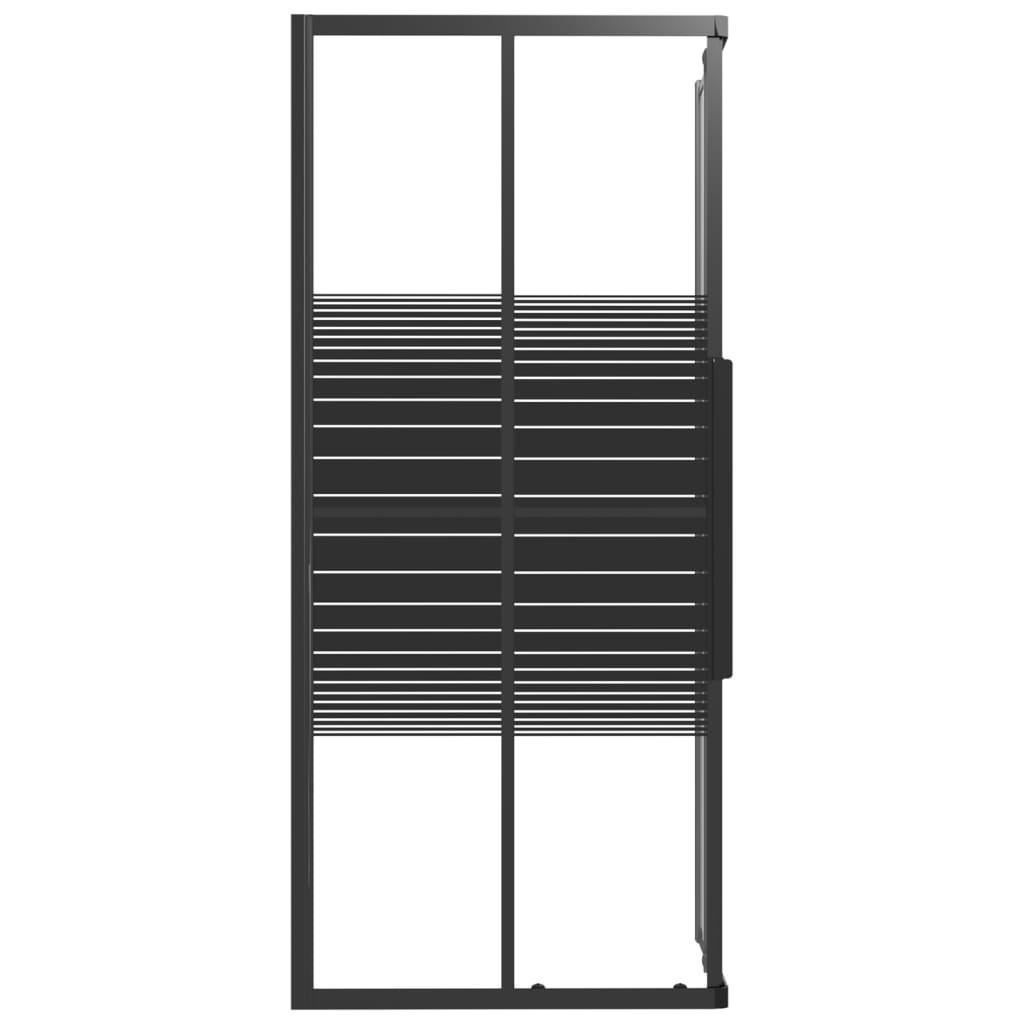 Douchecabine strepen 90x70x180 cm ESG zwart