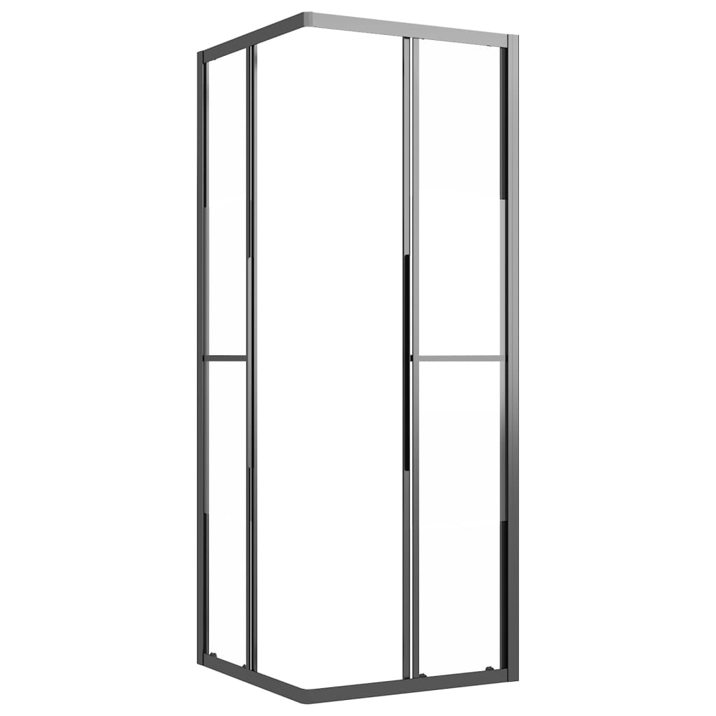 Douchecabine 80x80x180 cm halfmat ESG zwart