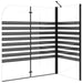 Badwand gestreept 120x68x130 cm gehard glas