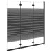 Douchewand inklapbaar 3 panelen 130x130 cm ESG zwart