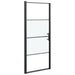Douchedeur halfmat 81x195 cm gehard glas zwart