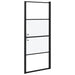 Douchedeur halfmat 81x195 cm gehard glas zwart
