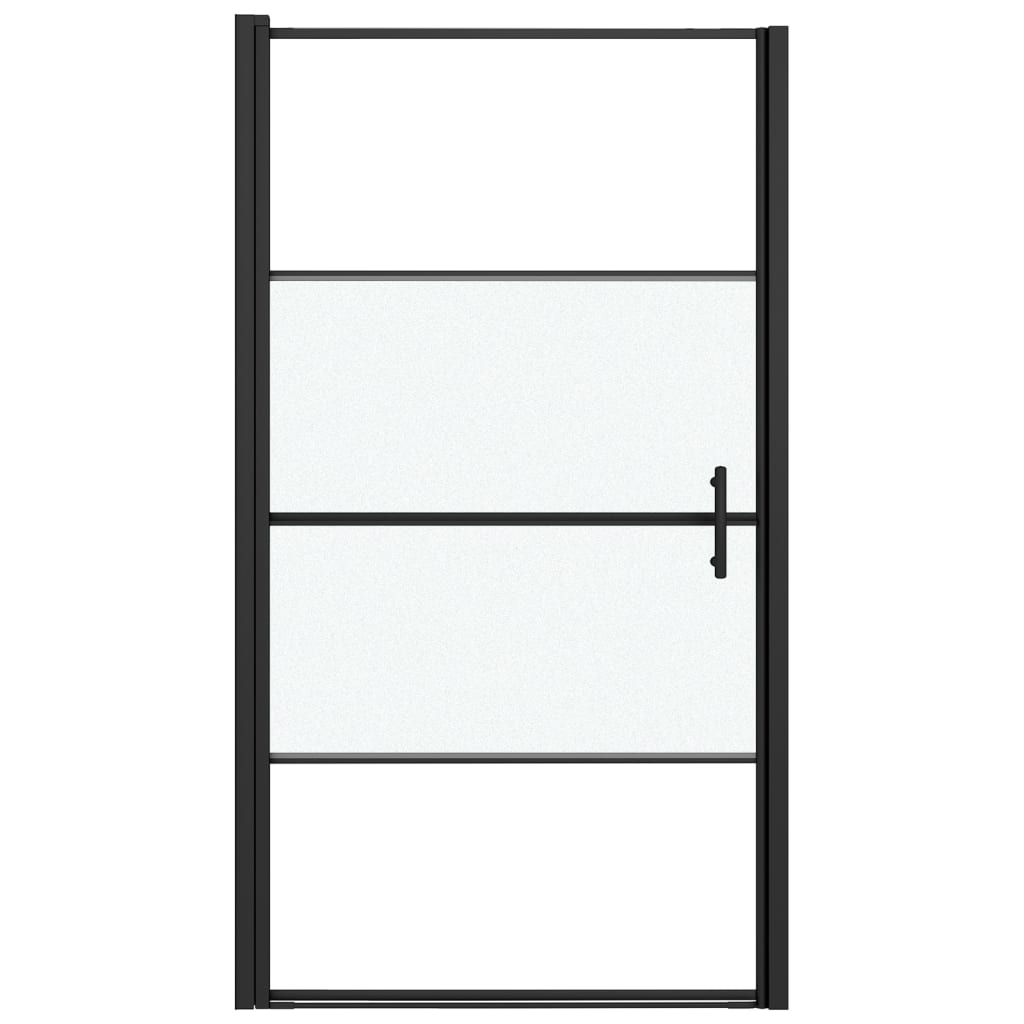 Douchedeur halfmat 100x178 cm gehard glas zwart