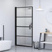 Douchedeur halfmat 100x178 cm gehard glas zwart