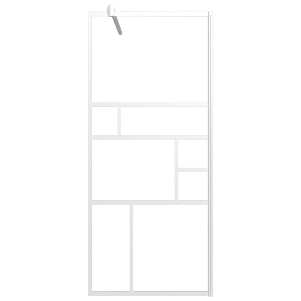 Inloopdouchewand 80x195 cm ESG-glas wit