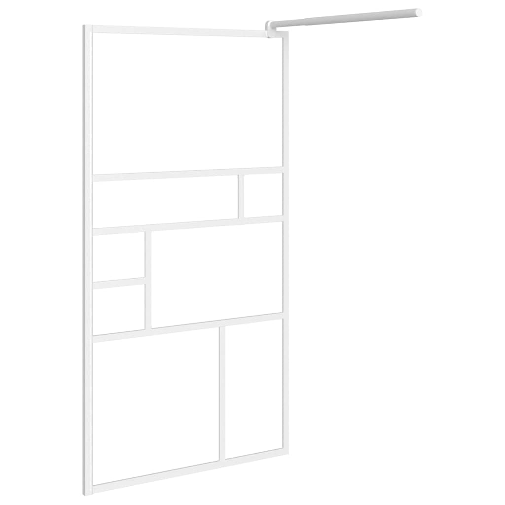 Inloopdouchewand 80x195 cm ESG-glas wit