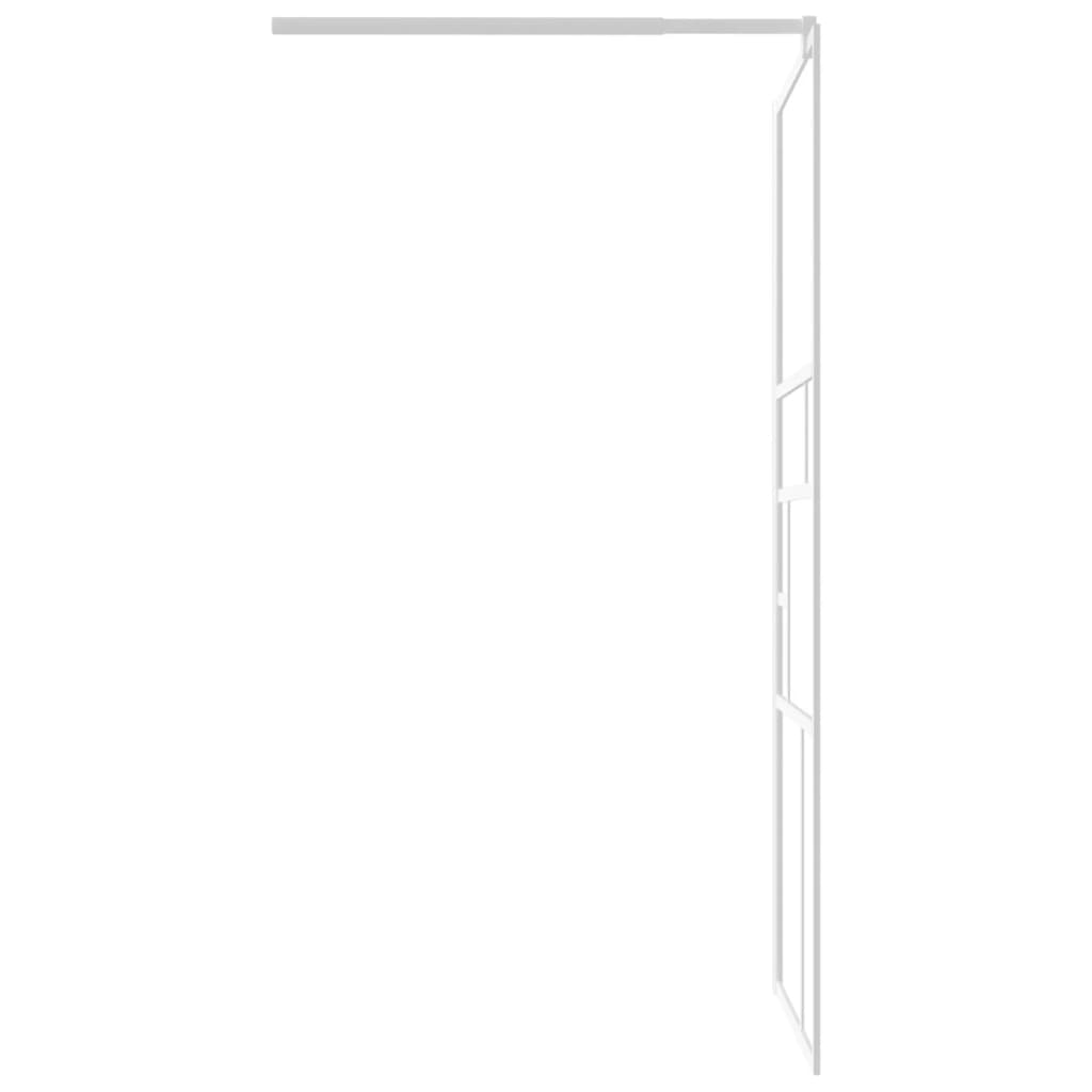 Inloopdouchewand 80x195 cm ESG-glas wit