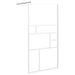 Inloopdouchewand 100x195 cm ESG-glas wit