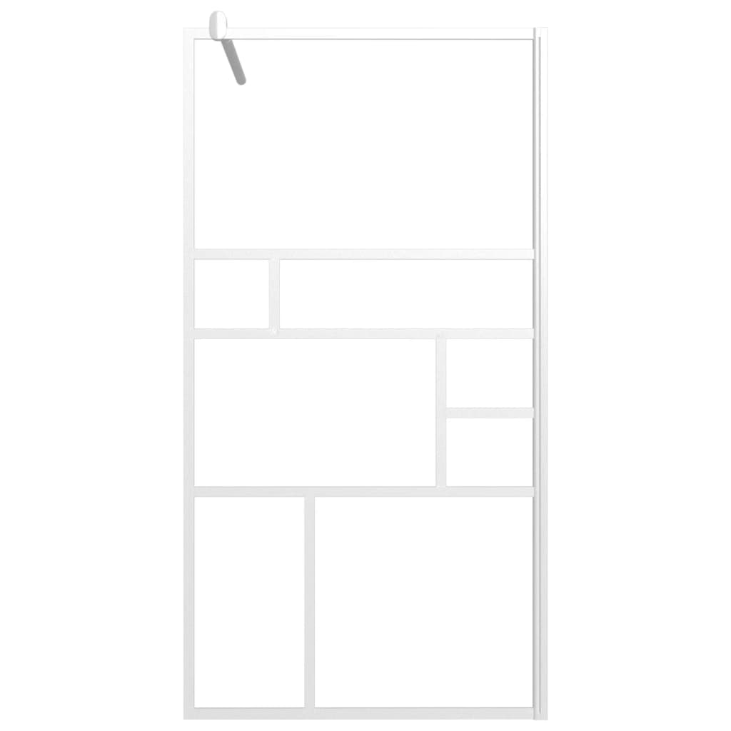 Inloopdouchewand 115x195 cm ESG-glas wit