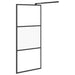 Inloopdouchewand 80x195 cm halfmat ESG-glas zwart