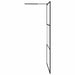 Inloopdouchewand 115x195 cm halfmat ESG-glas zwart