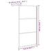Inloopdouchewand 115x195 cm halfmat ESG-glas zwart