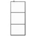 Inloopdouchewand 80x195 cm mat ESG-glas zwart