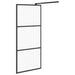 Inloopdouchewand 80x195 cm mat ESG-glas zwart