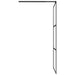 Inloopdouchewand 80x195 cm mat ESG-glas zwart