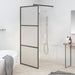 Inloopdouchewand 80x195 cm mat ESG-glas zwart