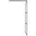 Inloopdouchewand 100x195 cm mat ESG-glas zwart