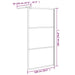 Inloopdouchewand 100x195 cm mat ESG-glas zwart