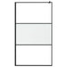 Inloopdouchewand 115x195 cm mat ESG-glas zwart