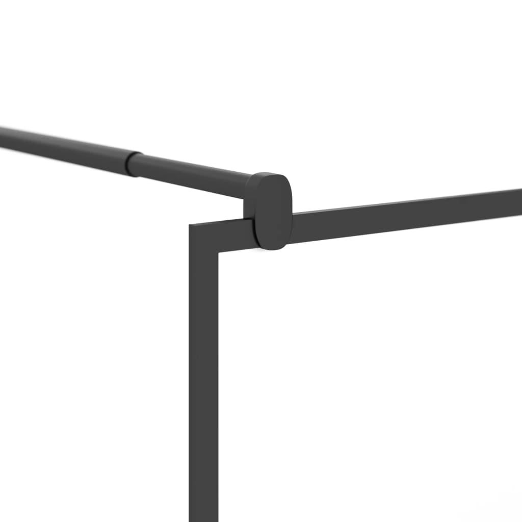 Inloopdouchewand met stenenmotief 80x195 cm ESG-glas zwart