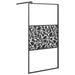 Inloopdouchewand met stenenmotief 100x195 cm ESG-glas zwart
