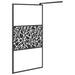 Inloopdouchewand met stenenmotief 100x195 cm ESG-glas zwart