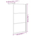 Inloopdouchewand met stenenmotief 115x195 cm ESG-glas zwart