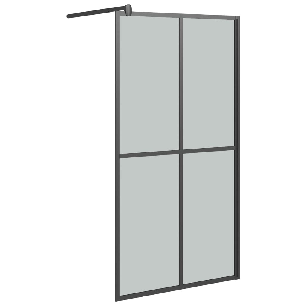 Inloopdouchescherm 100x195 cm donker gehard glas