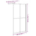Inloopdouchescherm 100x195 cm donker gehard glas