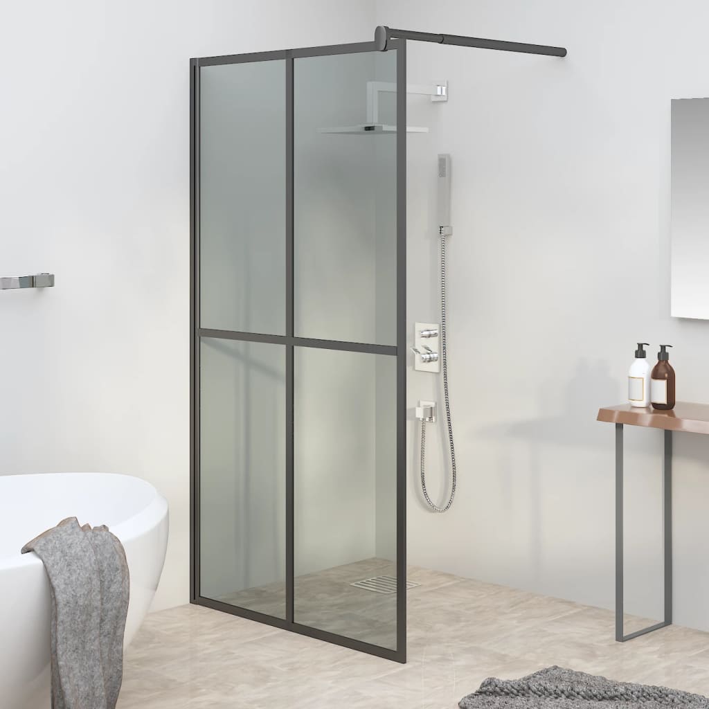 Inloopdouchescherm 100x195 cm donker gehard glas