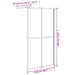 Inloopdouchescherm 118x190 cm donker gehard glas