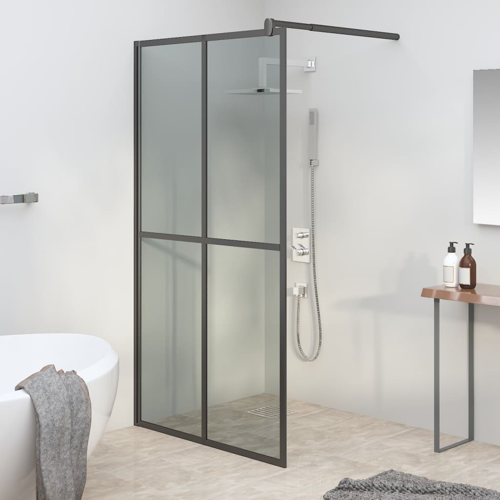Inloopdouchescherm 118x190 cm donker gehard glas