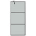 Inloopdouchewand 90x195 cm donker ESG-glas zwart