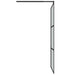 Inloopdouchewand 100x195 cm donker ESG-glas zwart