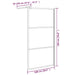 Inloopdouchewand 100x195 cm donker ESG-glas zwart