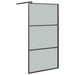 Inloopdouchewand 115x195 cm donker ESG-glas zwart