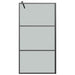 Inloopdouchewand 115x195 cm donker ESG-glas zwart