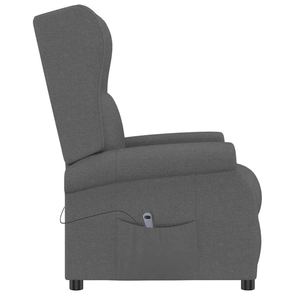 Fauteuil verstelbaar elektrisch stof grijs