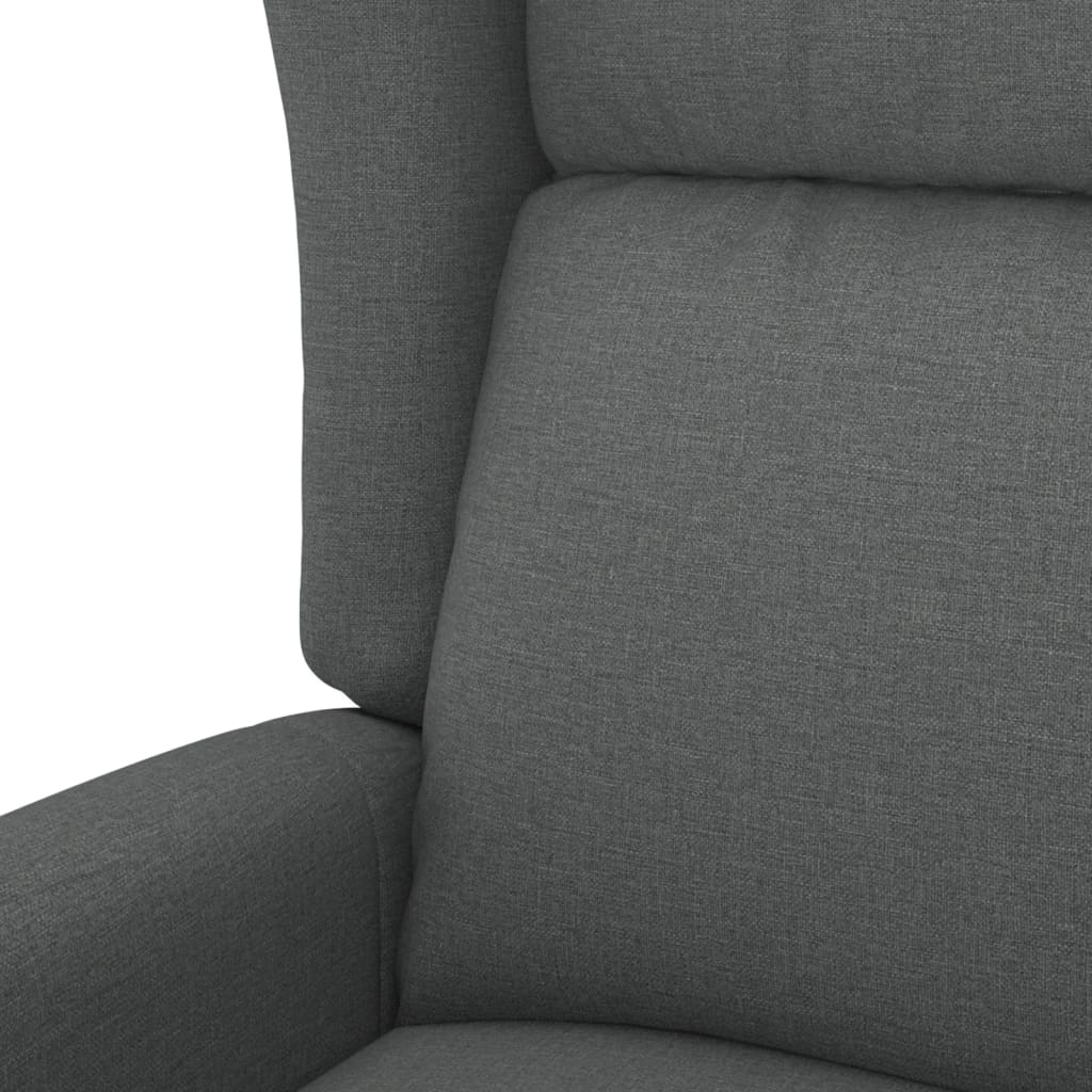 Fauteuil verstelbaar elektrisch stof grijs