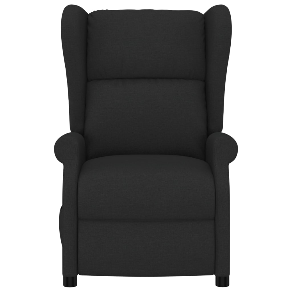 Fauteuil verstelbaar elektrisch stof zwart
