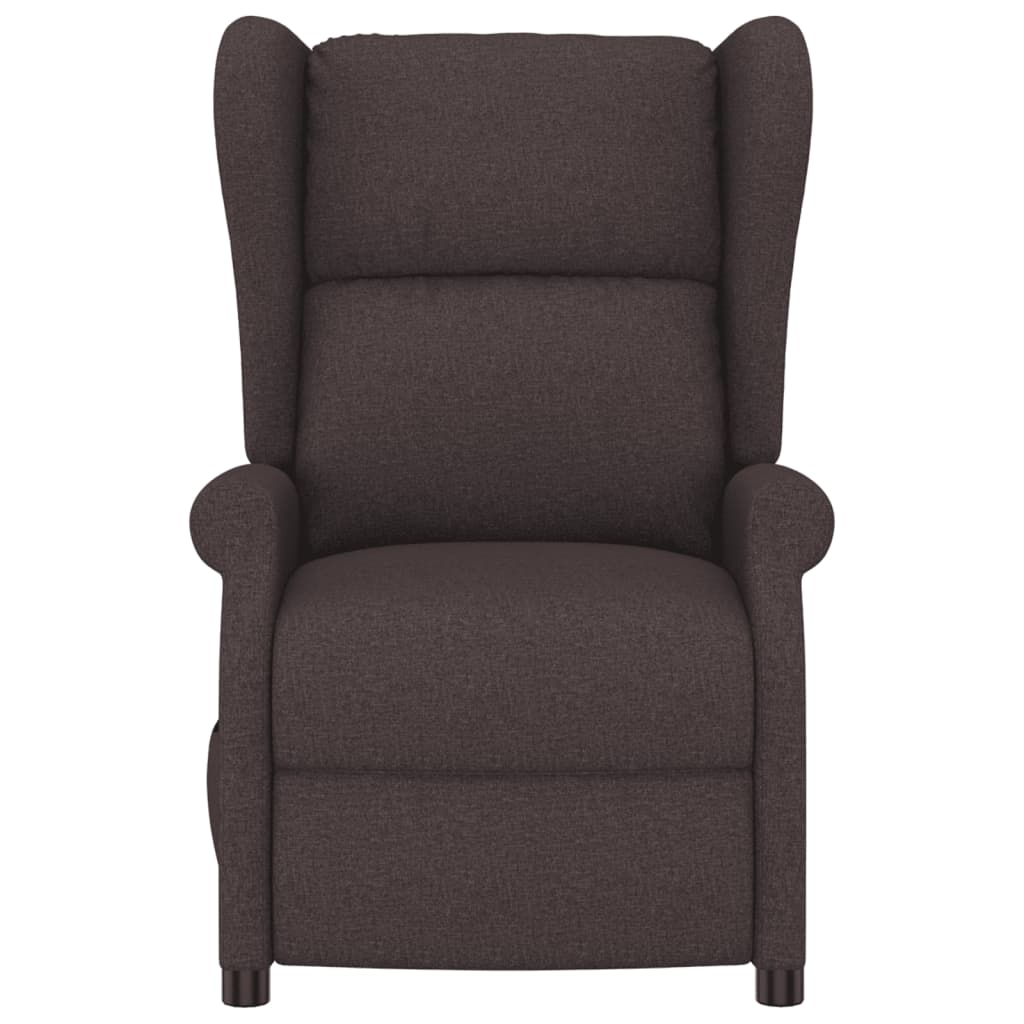 Fauteuil verstelbaar elektrisch stof bruin