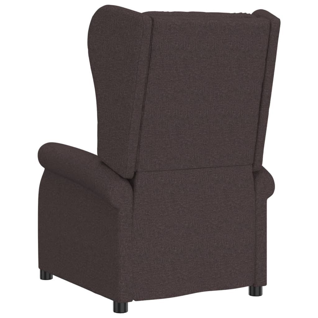 Fauteuil verstelbaar elektrisch stof bruin