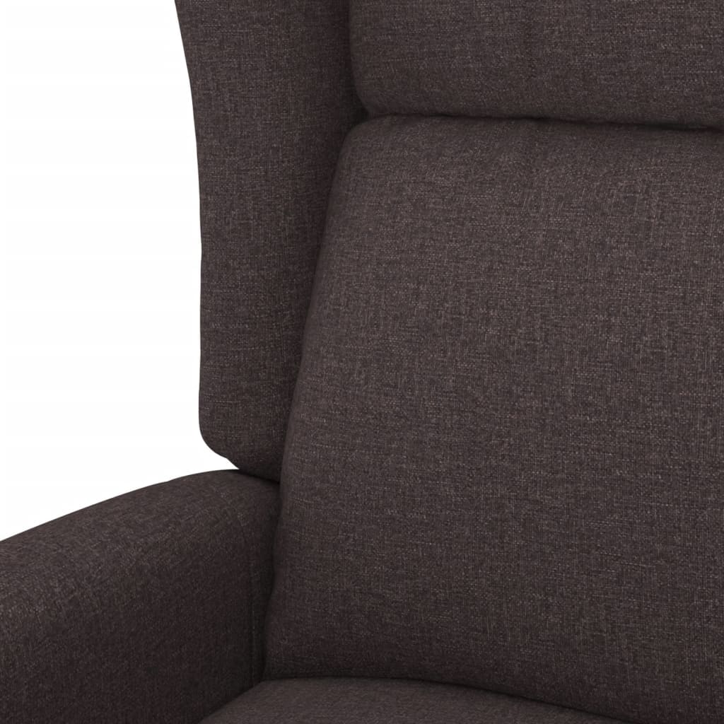 Fauteuil verstelbaar elektrisch stof bruin