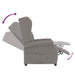 Fauteuil verstelbaar elektrisch stof taupe