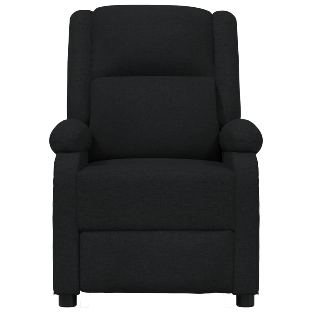 Fauteuil verstelbaar elektrisch stof zwart