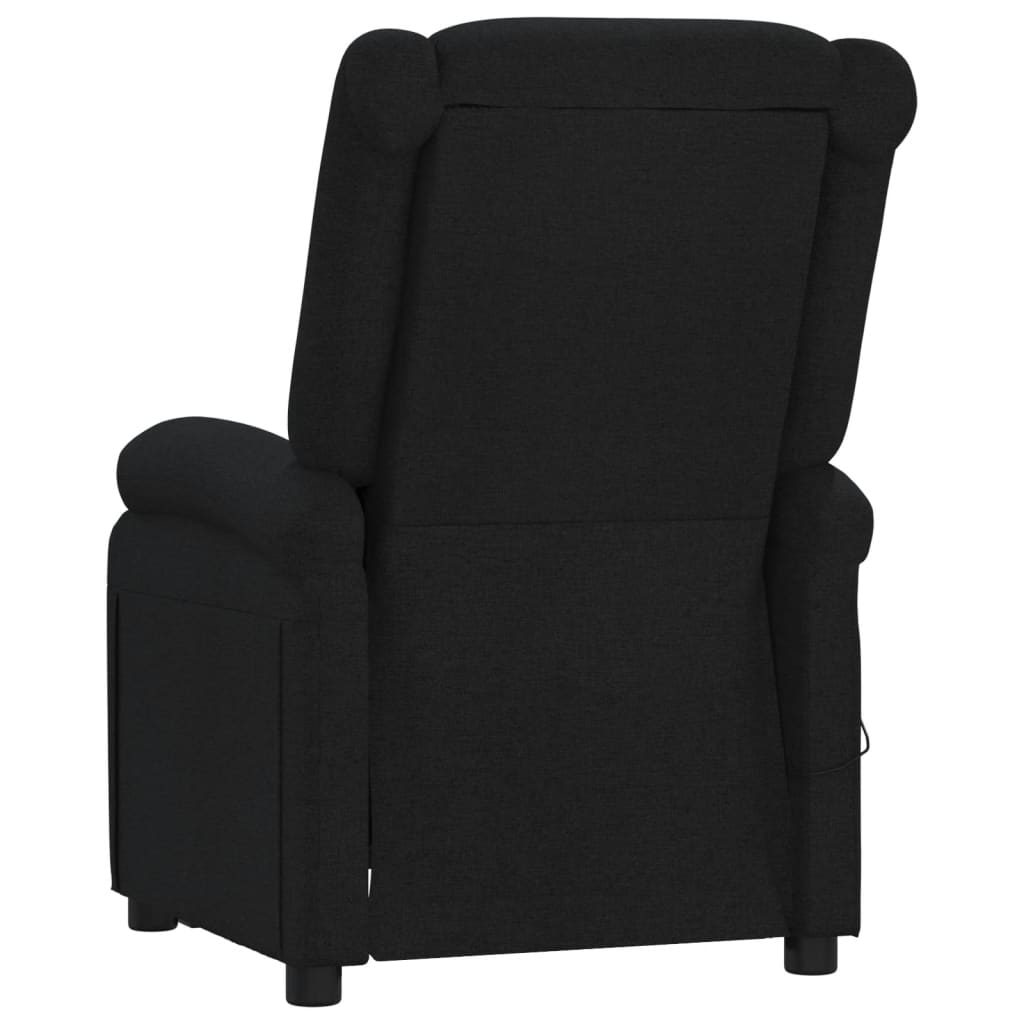 Fauteuil verstelbaar elektrisch stof zwart