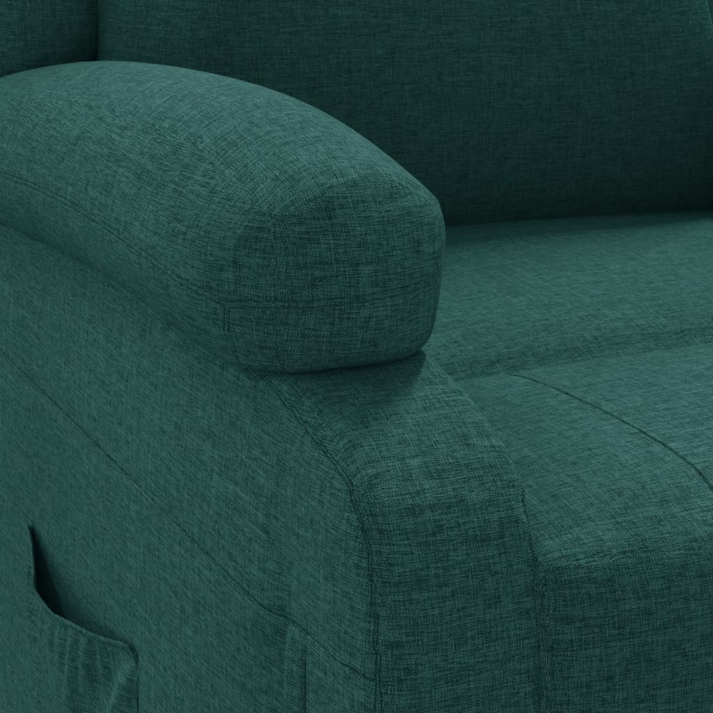 Fauteuil verstelbaar elektrisch stof donkergroen